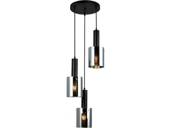 Hanging lamp Italux Hanging lamp smoked for the dining room Italux Sardo PND-5581-3A-BK + SG
