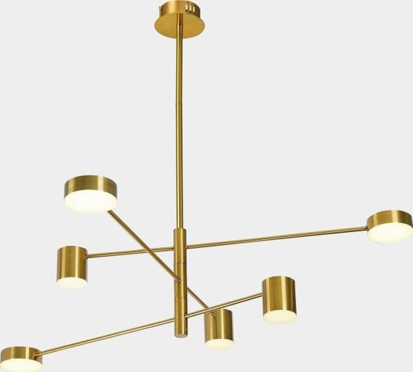 Italux hengende lampe REMDAL taklampe PND-16374-6-COP-GD-4K Italux modernistiske armatur metallmolekyler LED 36W 3000K gullpinner