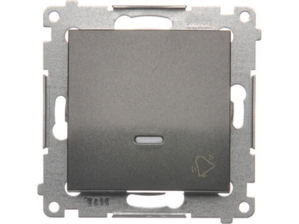 Kontakt-Simon Simon 54 Premium Bell -painike LED-taustavalolla (moduuli) 16AX, 250V~, ruuviliittimet antrasiitti DD1AL.01/48