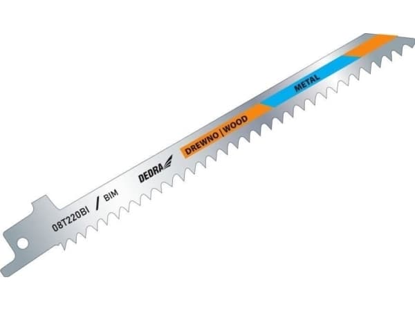 Dedra Saber saw blades 150/125 mm, wood + metal fittings, BIM, 2 pcs