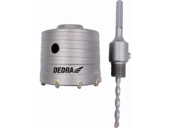 Dedra 80 mm HM kronborr med HEX-skaft
