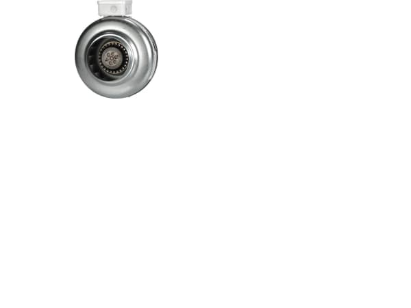 LINDAB Kanalventilator CK 125C1 aut 50-60 Hz, 60-84 W, 230V. Luftmængde max. 407 m³/h el. 220 m³/h ved 150 Pa og 50 Hz.