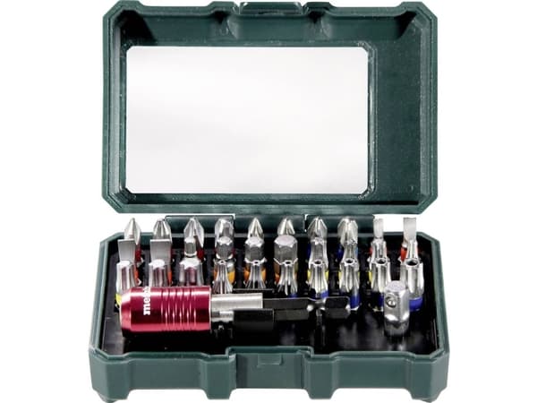 Metabo - Spissett for skrutrekker - 32 deler - torx, phillips, pozidriv, hex, slot, inngrepssikret torx - lengde: 25 mm - for Metabo BS 14.4 MOBILE W