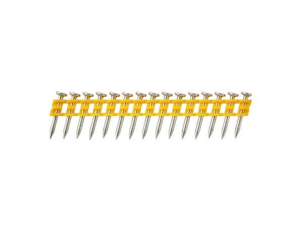 DeWALT DCN8901040, Hættesøm, Galvaniseret metal, Beton, Fladt hoved, Sølv, Gul, 40 mm