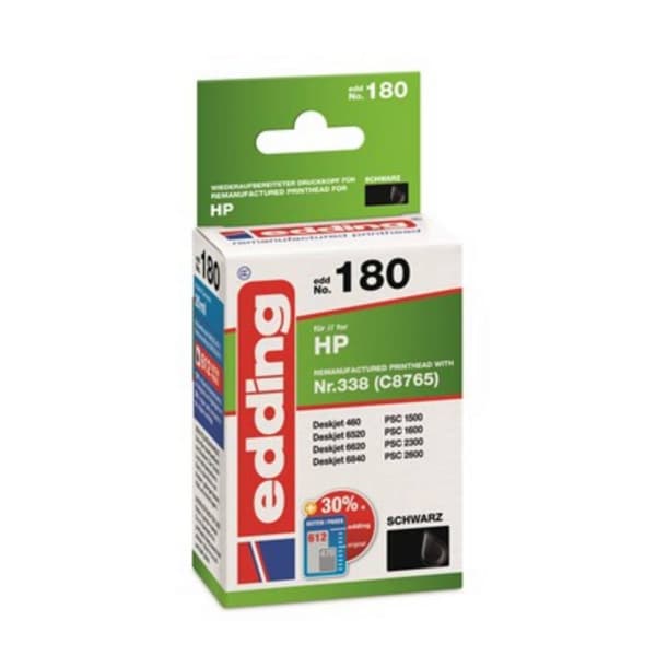 Edding Bläck Ersätter HP 338, C8765EE Kompatibel Svart EDD-180 18-180