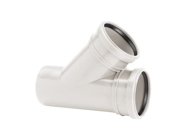 Uponor Decibel grenrør 50/50 mm 45° med 2 mufferia