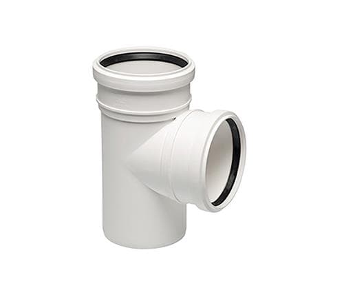 Uponor Decibel grenrør 110/110 mm 88,5° med 2 muffer