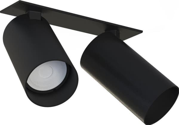 Nowodvorski taklampe, 2-lys utenpåliggende lampe Mono 7834, flyttbar til stuen, svart