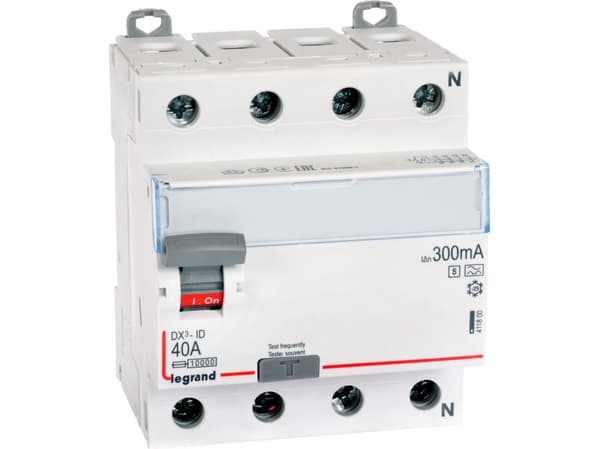Vikavirtalaite DX3 PFI 40A 300mA, 4P, 4M, 10kA, valikoiva
