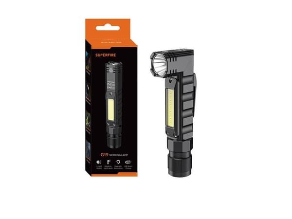 Superfire taskulamppu SupFire G19 monitoimilamppu, USB, 500lm, 200m