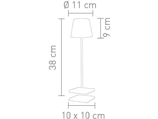 Sompex Troll 2.0, Bordsbelysning för utomhusbruk, Gul, Gjuten aluminium, IP54, Trädgård, LED