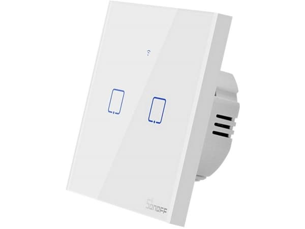 Touch light switch WiFi + RF 433 Sonoff T0 EU TX (2-channel)