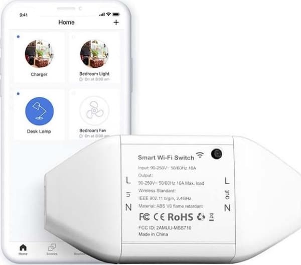 Meross MSS710HK smart 1-kanals relé fungerer med Apple Homekit