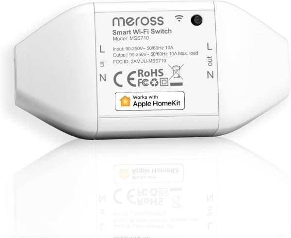 Meross MSS710HK smart 1-kanals relé fungerer med Apple Homekit