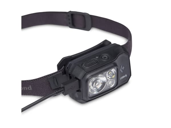 Black Diamond Storm 500-R, Hodebåndslommelykt, Sort, 1 m, IP67, 500 lm, 12 m