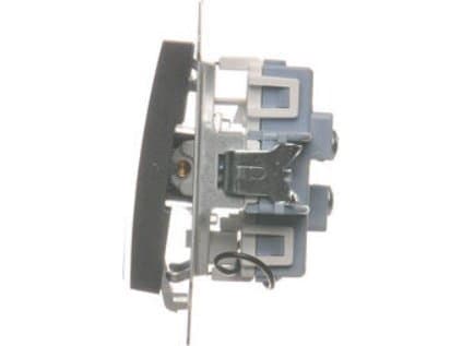 Kontakt-Simon Stair switch Kontakt-Simon Simon 54 DW6/2L.01/X/48 double with illumination without pictogram 10AX 250V module ~ screw terminals anthra