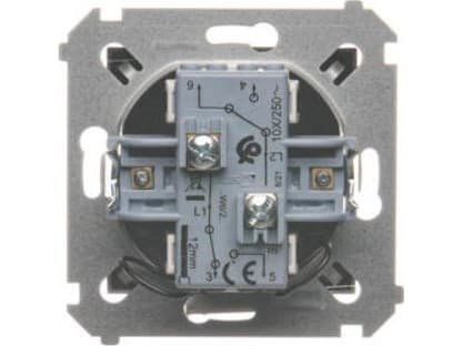 Kontakt-Simon Stair switch Kontakt-Simon Simon 54 DW6/2L.01/X/48 double with illumination without pictogram 10AX 250V module ~ screw terminals anthra