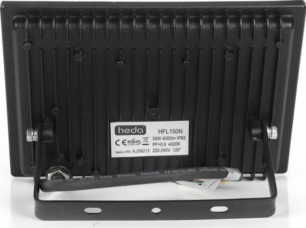 Lumax flomlys LED flomlys Lumax Heda flomlys HFL150N 50W 4000lm 4000K 120° IP65 svart