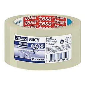 Förpackningstejp Tesa 57167, PP, 50 mm x 66 m, transparent, 1 rulle