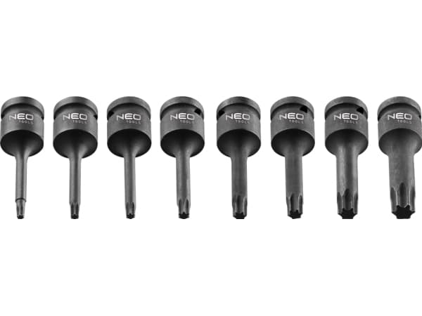 Neo Torx stikkontaktsett 1/2" T25-T60 9 stk (08-712)