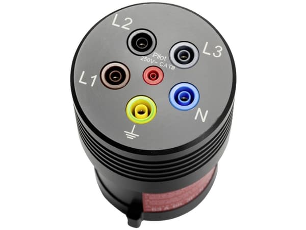 Benning BENNING TA 7-63 Mätadapter CEE-kontakt 63 A 5-stift - Bussning 4 mm Svart