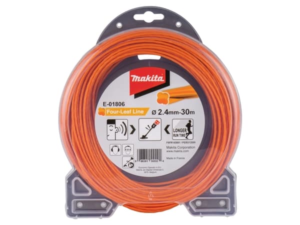 Makita - Mowing line - 2.4 mm - lengde: 30 m - for Makita DUR368AZ, DUR368LZ, DUR369AZ, UR012GZ02, UR101CZ; XGT UR012GZ02