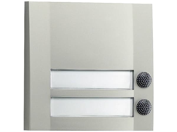 Grothe 51213 Ringeklokke med navneskilt, Belyst Sølv, Sort (mat), Sort (RAL 9005)