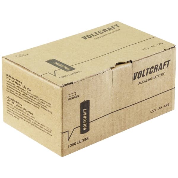 VOLTCRAFT Industrial LR6 Batteri AA (R6) Alkaliskt 3000 mAh 1.5 V 40 st