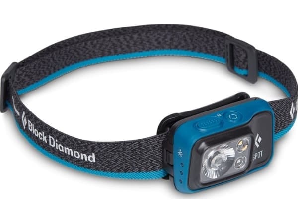 Black Diamond Spot 400, Hodebåndslommelykt, Sort, Blå, Knapper, 1,1 m, IPX8, LED