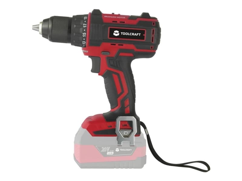 TOOLCRAFT TO-7427322 Batteri boremaskine 20 V Litium børsteløs, uden batteri