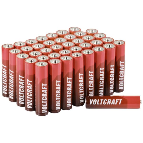 VOLTCRAFT Batteri AAA (R03) Industrial LR03 Alkaliskt 1300 mAh 1.5 V 40 st