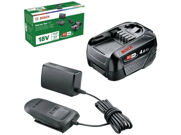 Bosch Starter Set 18V - Batterilader + batteri - Li-Ion - 4 Ah - 2 A