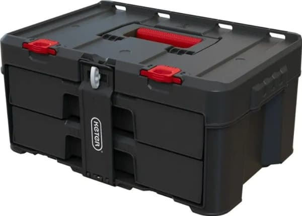 Værktøjskasse KETER Stack'N'Roll (17210832/253384) 2 skuffer Sort