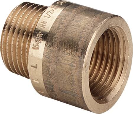 1/2" x 15 mm Punamessinki Silikonipronssi kierteitetyn liitännän jatkeosa