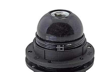 KRONANS UTTAG E27 SVART MED 2 OMFORMARE