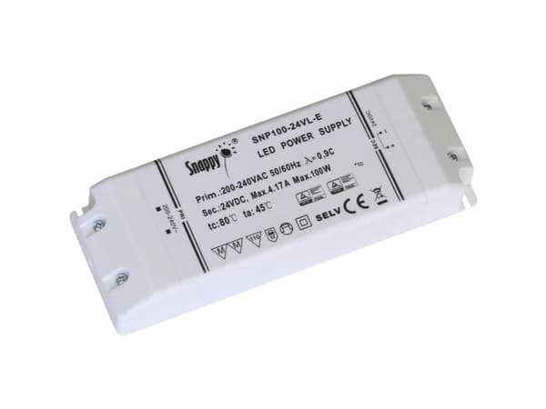 Snappy ED Driver 100W 24VDC, - lille og robust, uden dæmp