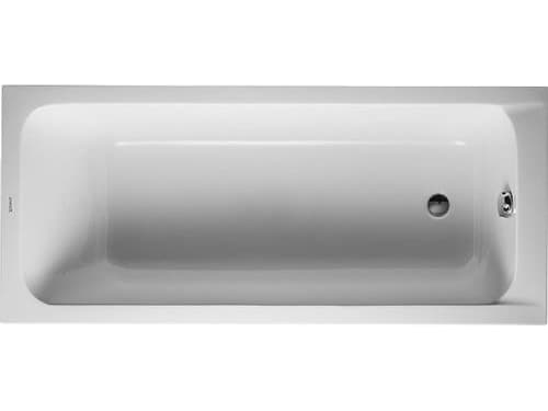 Badekar D-code 1600mm m/overløbshul