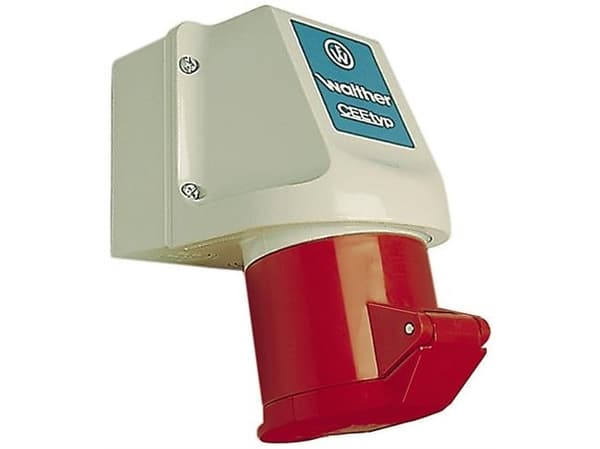 CEE Externt vägguttag 32A 5P med burk IP44