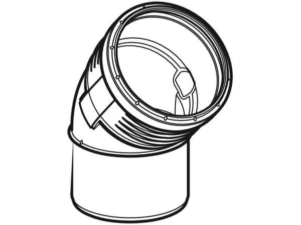 90 mm x 45° Bøjning Silent PP Geberit