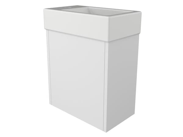 Sanibell Proline møbel 40x23x40cm hvid mat med 1 pushopen låge