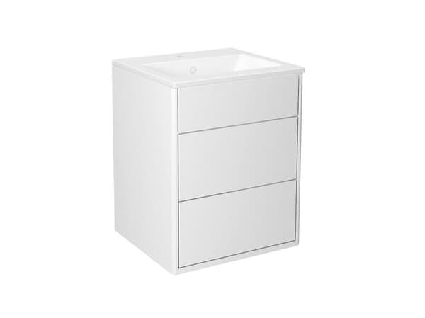 Gustavsberg Graphic møbelsæt 45 cm med 2 skuffer hvid, vask 1 hanehul