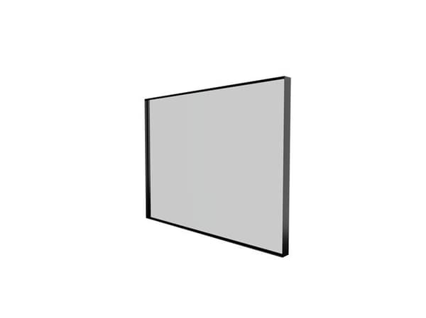 Sanibell Basicline spejl 80x60cm, mat sort aluramme