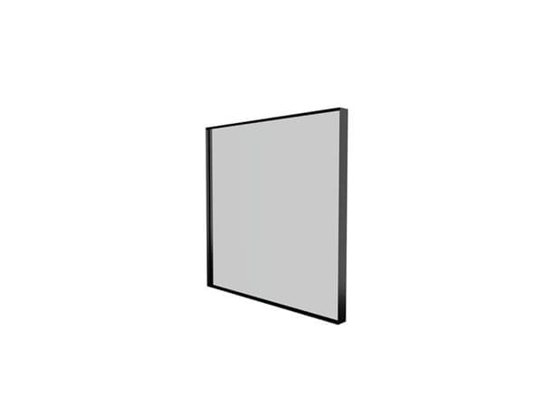 Sanibell Basicline spejl 60x60cm, mat sort aluramme