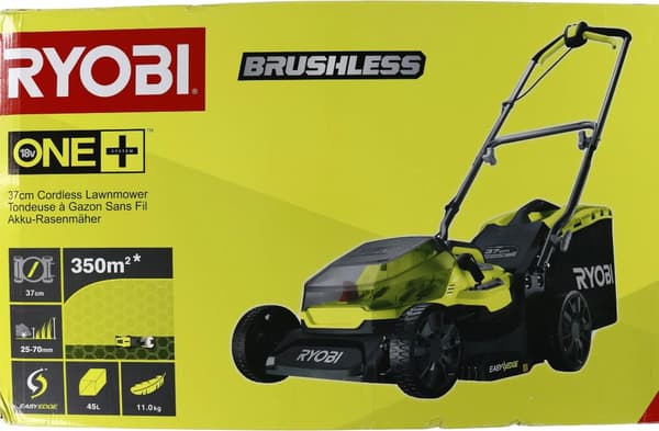 Ryobi RY18LMX37A-0, skyveklipper, 37 cm, 2,5 cm, 7 cm, roterende kniver, 45 L