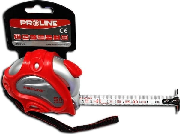 Proline Pro-Line målebånd 3m x 16mm dobbeltsidig, hvit, magnetisk (20363)