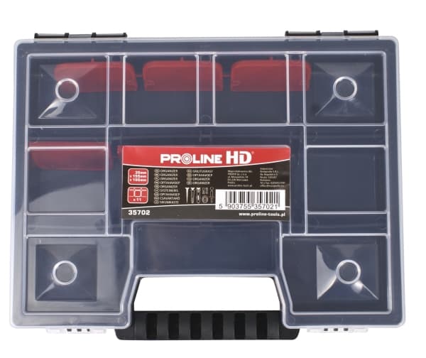 Proline Organizer 19 with a handle 11 compartments 35x155x195mm (35702)