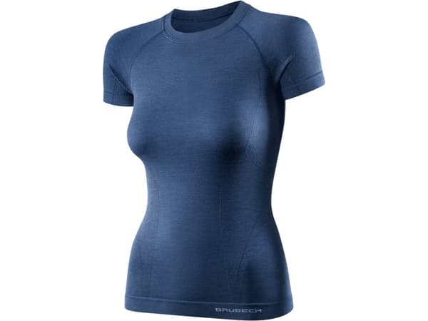 Brubeck kortermet T-skjorte for kvinner ACTIVE WOOL SS11700 jeans str XL