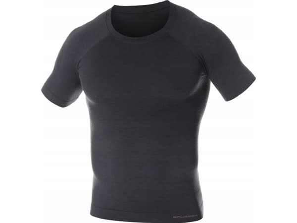 Brubeck SS11710 T-skjorte for menn med korte ermer ACTIVE WOOL graphite XXL
