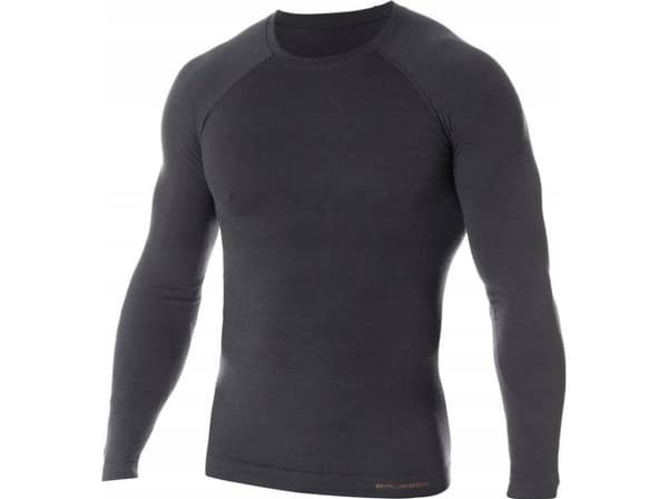 Brubeck Brubeck ACTIVE WOOL men's long sleeve t-shirt graphite M (LS12820)