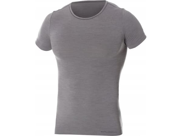 Brubeck SS11030 T-skjorte for menn med korte ermer COMFORT WOOL mørkegrå XXL
